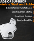 Go-To CVT Transmission Filter And Oil Pan Gasket Kit 31728-29X0D For Nissan showing stainless steel and rubber build