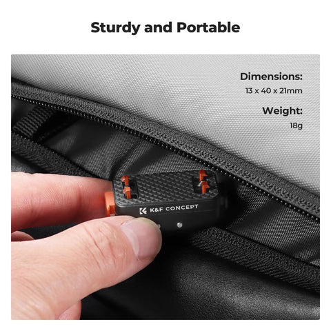 Hand holding Upgrade Magnetic Quick Release Mount For X5 With One Quarter Inch Screw Hole Adapter Connection And Safety Lock