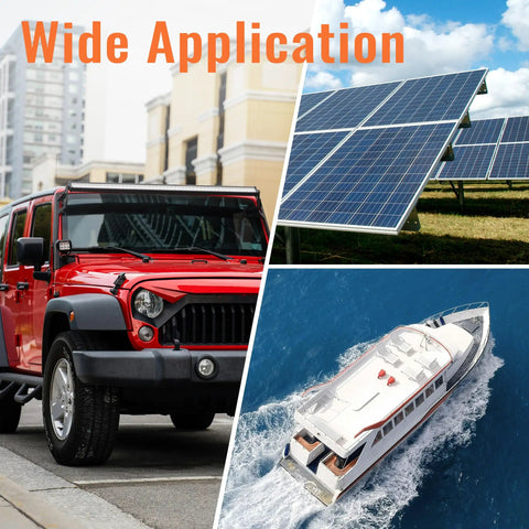 Badass 400A Bus Bar With 12V Power Distribution Block And Four Stainless Steel Studs on vehicles, solar panels, and boats.