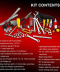 Compact Must Have Trail Saver Tool Kit With Fanny Pack Or Tri Fold Case Axle Wrench 17mm 24mm CRV Steel Hand Tools