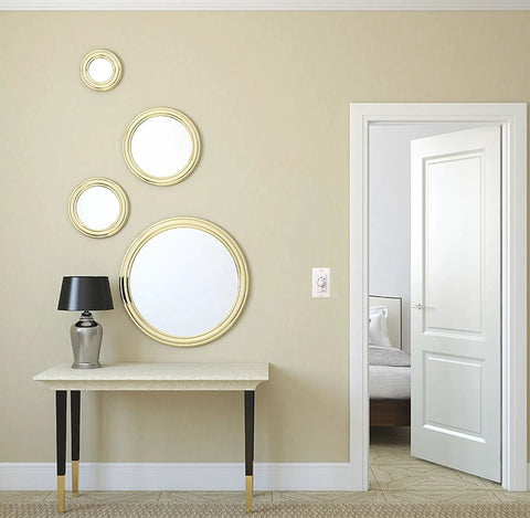 2 Hour Spring Loaded Wall Timer For Fans And Lights With Hold Automatic Shut Off Energy Saver on wall near decor