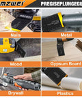 AMZWEI 50-piece titanium oscillating blade kit; collage of blades for metal, wood, drywall, gypsum board, plastics.