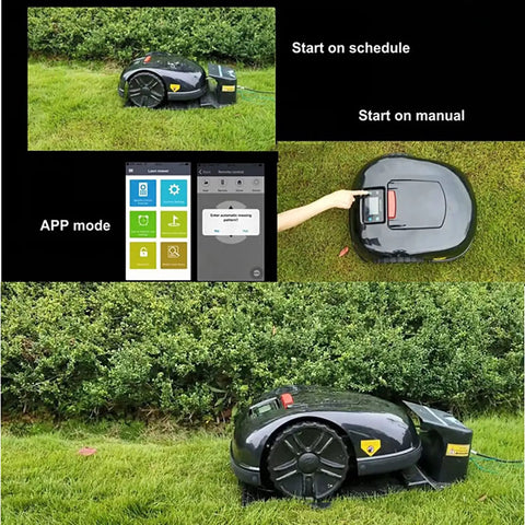 Autonomous Robotic Lawn Mower With Auto Charging, Cuts Up To 1300 M2, 28 Cm Cutting Width, App WiFi Control interface display