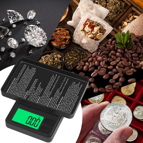Ultra Precise Pocket Scale 1000g x 0.01g Portable Gram Scale With Protective Cover Auto Off Backlit LCD 7 Units Tare On The Go