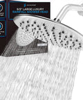 9.5 Inch Rain Shower Head With High Pressure And Full Body Coverage Anti Clog Silicone Nozzles Easy Install No Leaks Rust Resistant