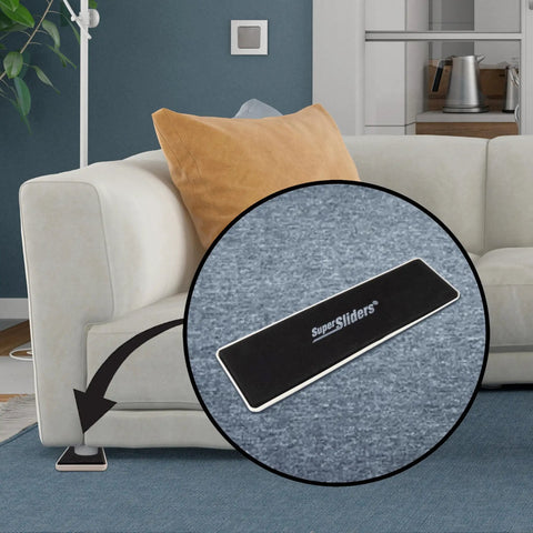 Heavy Duty 2 Point 5 Inch By 9 Inch XL Rectangle Reusable Furniture Sliders That Make Moving Heavy Stuff A Breeze Glide Easy On Carpet Anti Slip Pads For Beds Sofas Dressers Set Of 4 Beige