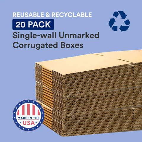 Move In Ready Grab And Go Medium Corrugated Cardboard Moving Boxes 20 Pack 18 X 14 X 12 Inches For Shipping Packing Storage Ideal For Apartment Home Office Books Clothes And More