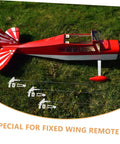 20 Pack Heavy Duty Metal RC Airplane Linkage Stoppers Plus Adjustable Push Rod Connectors For Fixed Wing Models Quick Swaps DIY Mods Rock Solid Flyin Gear on a red remote control airplane.