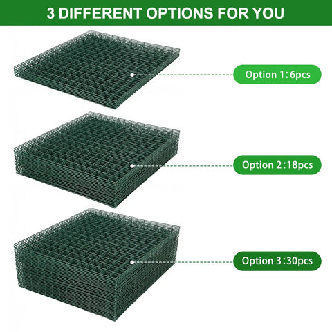 Image showing DIY Garden Animal Shield Cages For Outdoor Plants with 12x12 panels in 6, 18, and 30-piece options.