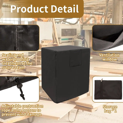 Heavy Duty Table Saw Cover Shields Your Outdoor Wood Planer From Dust Water And Paint While Keeping Your Power Tools Rock Solid For Any Badass Job Site Rig, 24x24x30in, waterproof material with sealing seam.