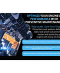 Graphic highlighting benefits of using Copper Oil Drain Plug Washers 12mm Crush Gaskets for leak-proof sealing and engine maintenance.