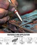 Using Pin Punch Set 40 Piece Steel And Brass With Hammer And Bench Block For Mechanical Repair Workhorse Tool Kit in metalwork.