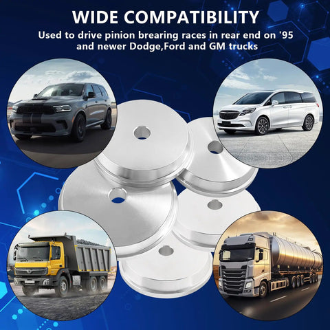Heavy Duty Pinion Bearing Race Driver Set For Trucks 2 11/16 Inch To 4 1/8 Inch compatibility and usage with vehicles