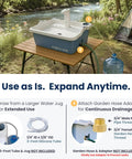 Real Deal Portable Sink With Genuine Running Water For Camping Van Life Outdoor Vendor Booths And Home Remodels Zero Hassle Setup Instant Sink Action Smooth On The Fly Hygiene Station on a wooden table near a river.