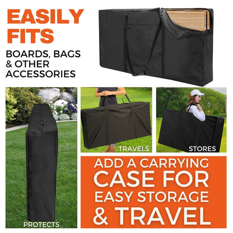Carrying case for All Weather Golf Course Themed Cornhole Boards, ideal for storage and travel, no bags or accessories included.