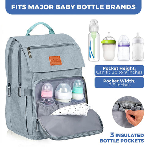 Spacious Diaper Bag Backpack for Busy Parents, Large-Capacity Baby Bag with Wide Opening, Easy Access, Waterproof and Durable Travel Organizer, Foldable Changing Pad Included, Perfect for On-The-Go Family Outings
