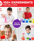 Hands On Science Kit For Kids Aged 4 To 8 With 100 Plus Experiments, STEM Educational Toy For Learning At Home, kids doing experiments