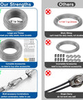 Comparison of Heavy Duty 220 Feet One Eighth Inch Vinyl Coated 304 Stainless Steel Wire Rope Kit With Turnbuckles versus others
