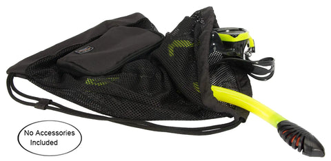 Mesh Snorkel Gear Bag With Drawstring Lightweight Breathable Beach Backpack For Mask Snorkel Goggles Towel And Swim Essentials Easy Cinch Storage Organizer