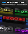 Multiples of 25 Inch UTV Sound Bar With Bluetooth And RGB Lighting IP66 Waterproof Amplified Powersports Speaker System displayed