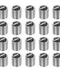 Mechanic Approved 20 Pack M10 X1.5 Metric Wire Thread Inserts Machined From Solid 304 Stainless Steel Helical Coil Sleeves in a grid.