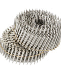 3600-Count Stainless Steel Ring-Shank Siding Nails, 1-3/4 Inch By 0.090 Inch, 15-Degree Wire-Collated Coil Nails With Full Round Head