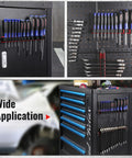 Magnetic Screwdriver And Wrench Organizer With Aluminum Rail, Real Deal Ultra Strong Magnets, 36 Slot Tool Organizer for Toolbox