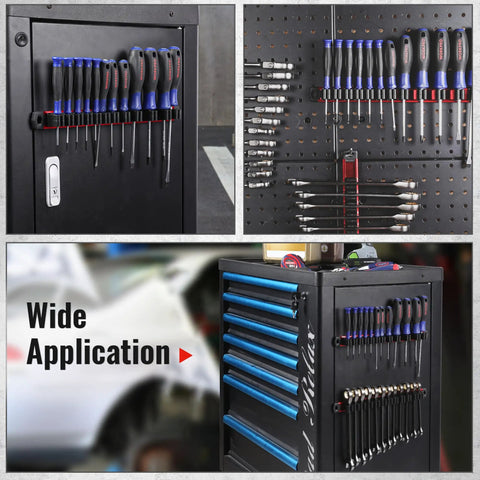 Magnetic Screwdriver And Wrench Organizer With Aluminum Rail, Real Deal Ultra Strong Magnets, 36 Slot Tool Organizer for Toolbox