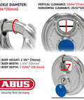 Diskus Storage Padlock Seventy Millimeter Wide With Two Keys For Outdoor And Marine Use Keyed Alike 0113 Security Dimensions
