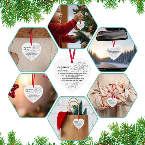 Collage with Dope Engineer Gift For Women And Men A Double Sided Ceramic Ornament For Christmas Or Graduation Celebrations images