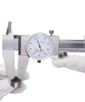 Dial Caliper 0-8 Inch Stainless Steel With Double Shock Proof Design For Home DIYers And Pros, 1.5 Inch Dial, Precise Measurements And Smooth Sliding SAE Measuring Tool