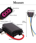 Slick Battery Fuse Box Terminal With Three Pin Wiring Harness Pigtail Connector dimensions and design details for VW Beetle Jetta Golf MK4 Bora