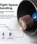 50 Pack 1 Inch Flap Wheel Sander Set, 80 Grit Aluminum Oxide Wheels for Drill in action inside metal pipe