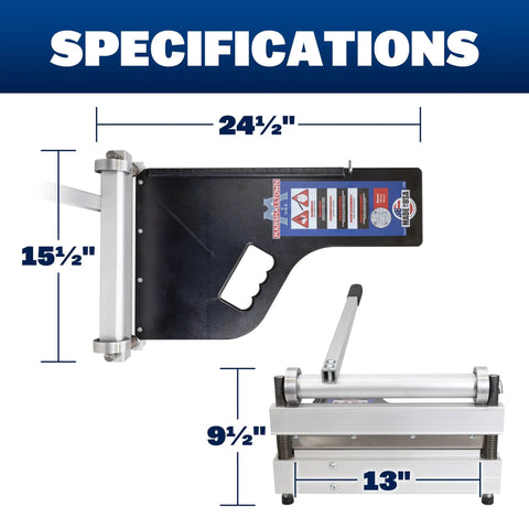 Ultra Lite Flooring Cutter For Vinyl Plank, Laminate, Engineered Hardwood And Siding Made In The USA showing dimensions