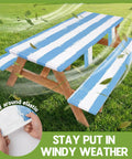 Must Have Outdoor Table Protector Set For 72 Inch Tables And 72 Inch Benches Waterproof Windproof Picnic Table Cover With Storage Bag