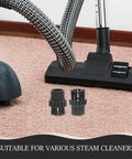 6 Piece Steam Cleaner Brush Head Replacement Kit With Durable Nylon Bristles Quick Swap attachments suitable for various steam cleaners.