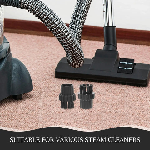 6 Piece Steam Cleaner Brush Head Replacement Kit With Durable Nylon Bristles Quick Swap attachments suitable for various steam cleaners.