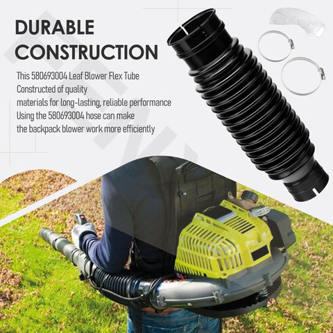 Leaf Blower Flex Tube Bellows Replacement 580693004 for Ryobi BP42 Backpack Blower shown on grass background