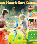 Kids enjoy 25 Pack Reusable Water Balloons With Bow And Arrow Set For Kids Ages 3 To 12 Epic Pool Beach Water Fight Toys For Boys