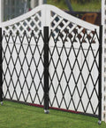 Heavy Duty Folding Security Gate Lock It Down And Keep Your Spot Safe With This 63 Inch Tall By 118 Inch Wide Black Metal Wall Mount Gate Featuring Diamond Grille And Padlock Loop For Garage Shop, shown in use.