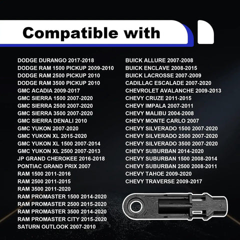 List of vehicles compatible with Transmission Shifter Linkage Cable Kit Replacement 5-Pcs Plug-And-Play For GM Trucks And SUVs 2004-2020
