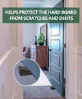 Adjustable Furniture Levelers With Flexible Plastic Wedge Shims That Straight Up Stabilize Wobbly Tables Chairs Bed Frames And Pipes In A Rock Solid Wobble Free 20 Pack Bundle, seen protecting hard floors from door impacts.