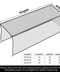 Diagram of Heavy Duty 10x10x35ft Batting Cage Net for Backyard Baseball and Softball, dimensions labeled.