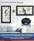 Newspaper Display Frame Set Premium Wood With Clear Acrylic Panel Fits 11 By 22 Up To 13 By 24 Newspapers Wall Mount Black 3 Pack on wall.