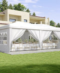 One Push Party Canopy Tent 10x20 With Six Removable Sidewalls Waterproof Outdoor Event Tent Adjustable Height Portable Pop Up Shelter