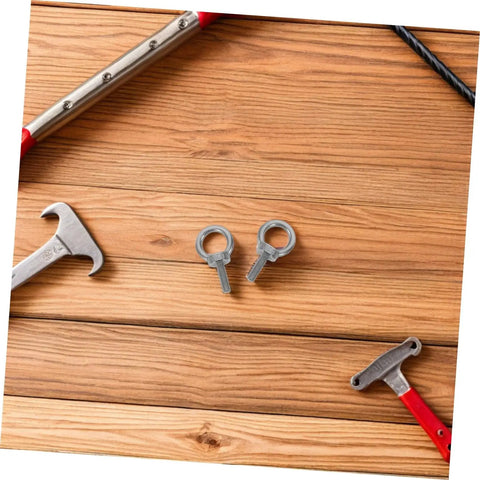 Heavy Duty Eye Bolts M6x20 With Flat Washer Spring And Nylon Nut Stainless Steel Construction For Tough Lifts Rock Solid Anchors And Rugged Mounts In Industrial Or Home Projects, M6 eye bolts on wood
