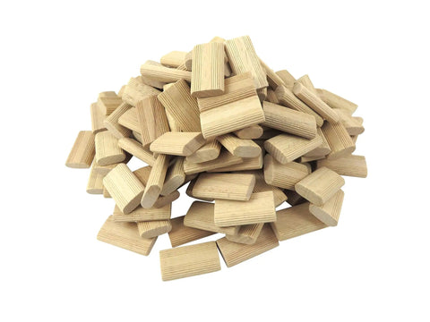 150 Pack Beechwood Loose Tenons 8mm x 40mm x 22mm For Domino Loose Tenon Joinery Systems shown in a pile