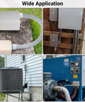 Various installations of Three Quarter Inch Twenty Five Feet Liquid Tight Conduit Kit With Five Straight And Five Angle Fittings, outdoor use.