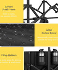 Beast Mode Hauler Collapsible Wagon With Wheels For Groceries And Gear, Folding Utility Cart, features steel frame and Oxford fabric