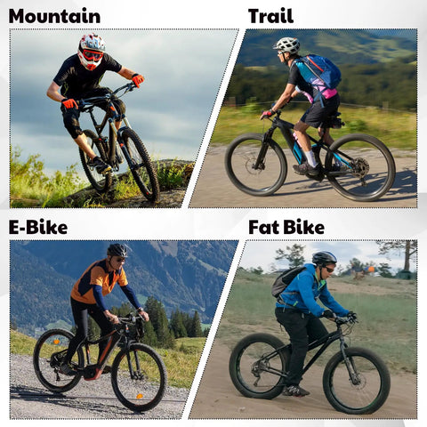 Four Piston Hydraulic Mountain Bike Disc Brake Set With Ceramic Pads on MTB, trail bike, e-bike, and fat bike riding